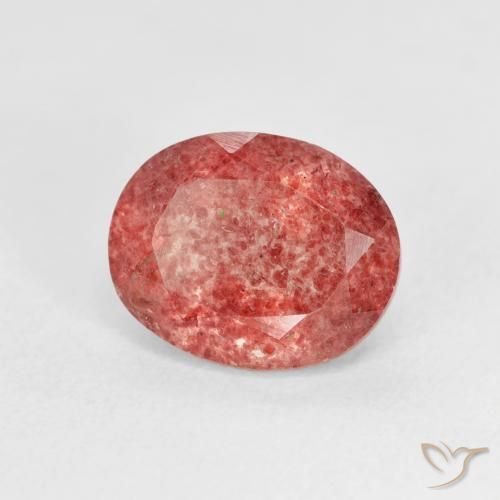 Quartzo Morango Framboesa Rosa Natural 2.78ct, oval, Transparente