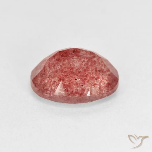 Quartzo Morango Framboesa Rosa Natural 2.78ct, oval, Transparente