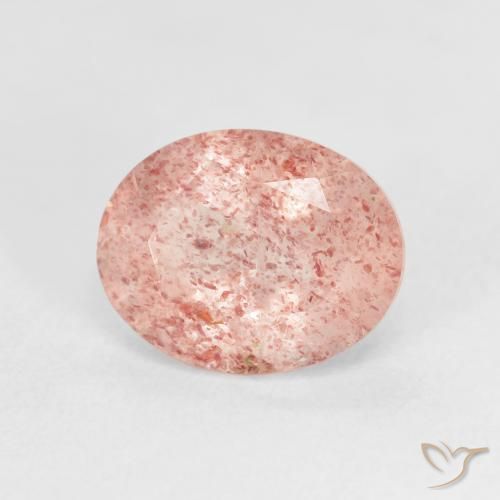 Quartzo Morango Luz rosa Natural 2.69ct, oval, Transparente
