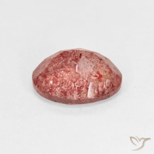 Quartzo Morango rosa avermelhado Natural 2.44ct, oval, Transparente