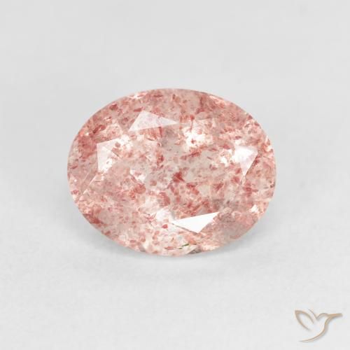 2.56ct Natural Rosa Claro Rosa Quartzo Morango, oval, Transparente