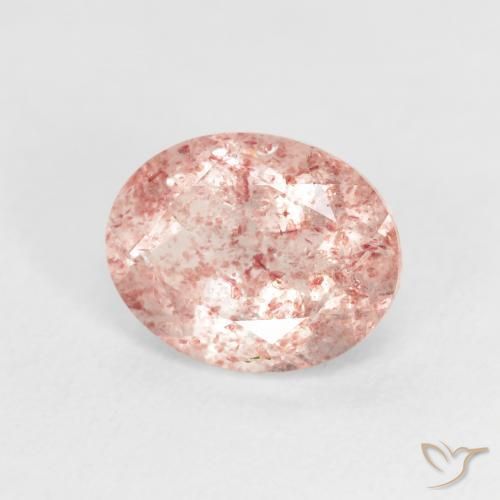 Quartzo Morango Rosa Claro Rosa Natural 2.56ct, oval, Transparente