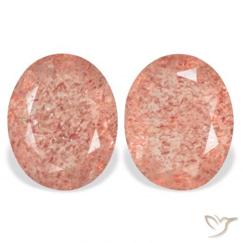 5.56ctw Natural Toranja Rosa Quartzo Morango, oval, Transparente