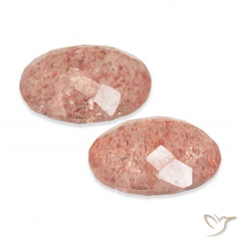 Pedras preciosas de Quartzo Morango Toranja Rosa natural de 5.56 ct, oval, Transparente