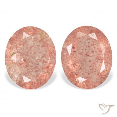 5.85ctw Natural Toranja Rosa Quartzo Morango, oval, Transparente