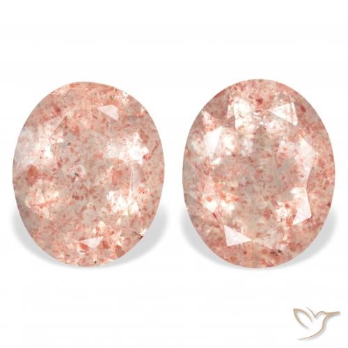 6.36ctw Natural Luz rosa Quartzo Morango, oval, Transparente