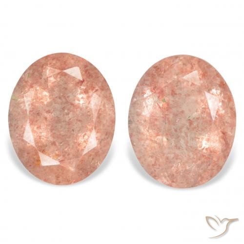 6.55ctw Natural Toranja Rosa Quartzo Morango, oval, Transparente