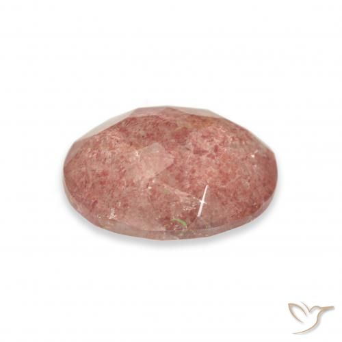 Quartzo Morango rosa médio Natural 3.26ct, oval, Transparente