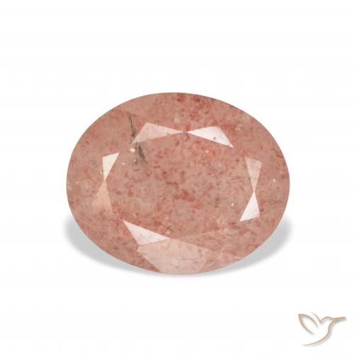 3.70ct Natural Toranja Rosa Quartzo Morango, oval, Transparente