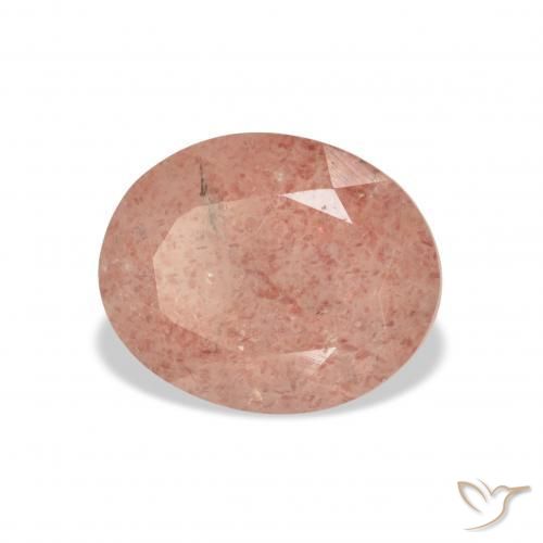 Quartzo Morango Toranja Rosa Natural 3.70ct, oval, Transparente
