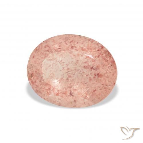 Quartzo Morango Luz rosa Natural 3.37ct, oval, Transparente