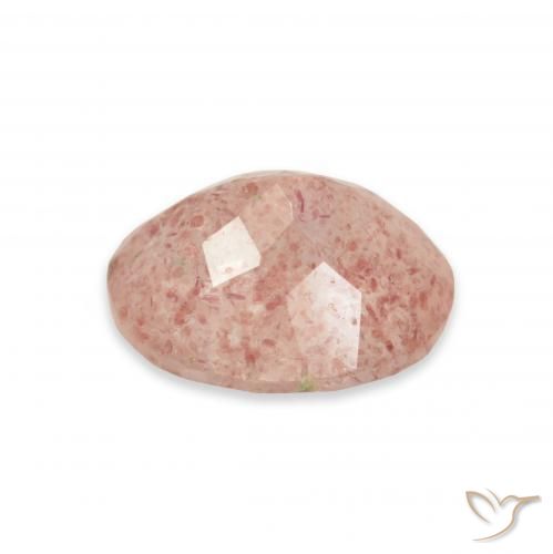 Quartzo Morango Luz rosa Natural 3.37ct, oval, Transparente