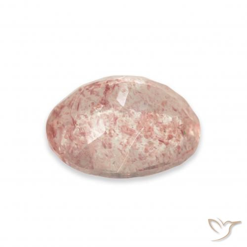 Quartzo Morango rosa médio Natural 3.44ct, oval, Transparente