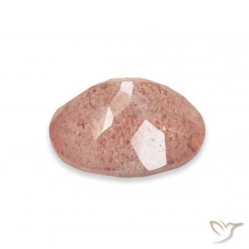 Quartzo Morango Framboesa Rosa Natural 3.38ct, oval, Transparente