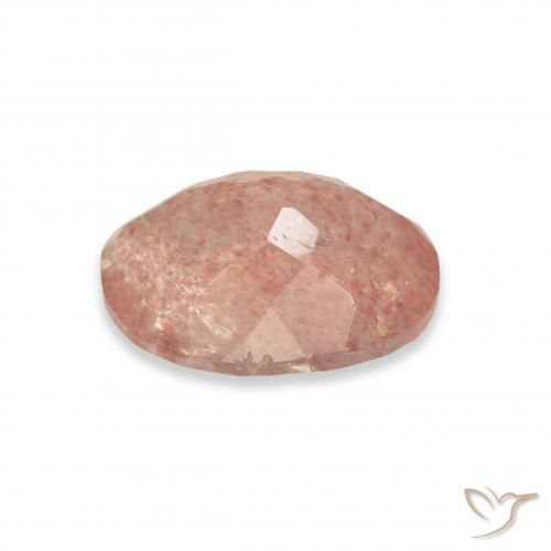 Quartzo Morango rosa médio Natural 3.15ct, oval, Transparente