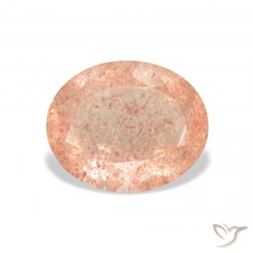 3.31ct Natural Luz rosa Quartzo Morango, oval, Transparente