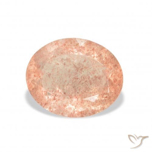 Quartzo Morango Luz rosa Natural 3.31ct, oval, Transparente