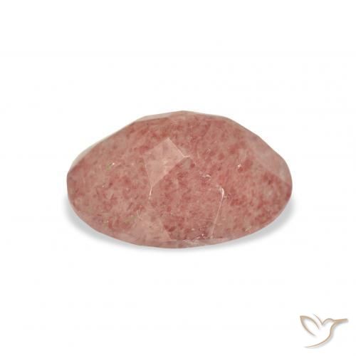 Quartzo Morango rosa médio Natural 3.16ct, oval, Transparente