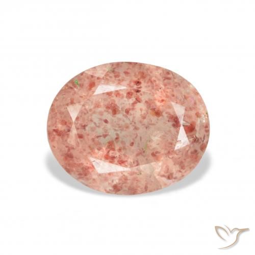 3.80ct Natural Toranja Rosa Quartzo Morango, oval, Transparente