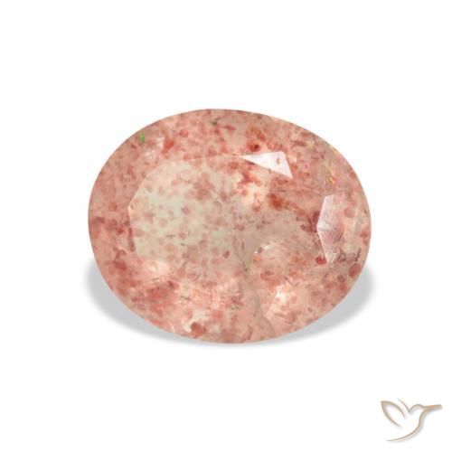 Quartzo Morango Toranja Rosa Natural 3.80ct, oval, Transparente