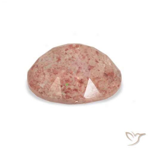 Quartzo Morango Toranja Rosa Natural 3.80ct, oval, Transparente