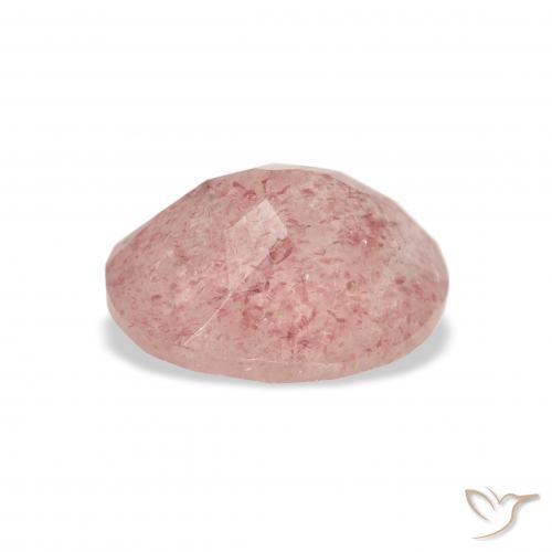Quartzo Morango Luz rosa Natural 3.49ct, oval, Transparente