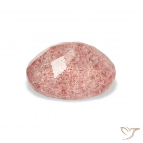 Quartzo Morango Medium Light-Pink Natural 3.45ct, oval, Transparente