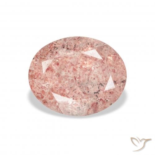 3.43ct Natural Luz rosa Quartzo Morango, oval, Transparente