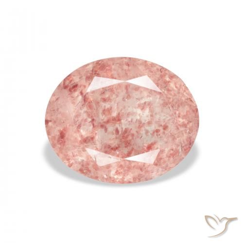 4.04ct Natural rosa médio Quartzo Morango, oval, Transparente