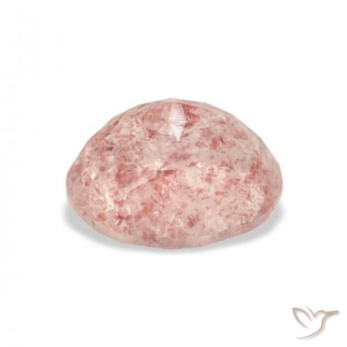 Quartzo Morango rosa médio Natural 4.04ct, oval, Transparente