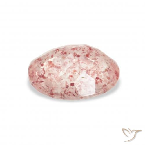 Quartzo Morango Luz rosa Natural 2.87ct, oval, Transparente