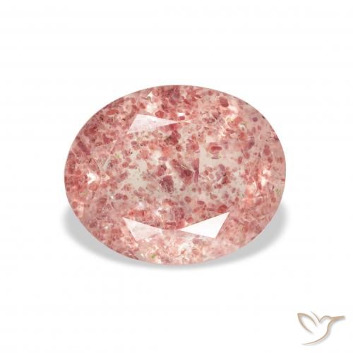 2.98ct Natural Rosa Claro Rosa Quartzo Morango, oval, Transparente