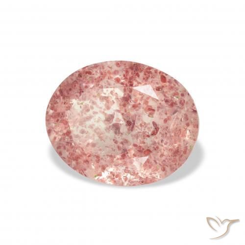 Quartzo Morango Rosa Claro Rosa Natural 2.98ct, oval, Transparente