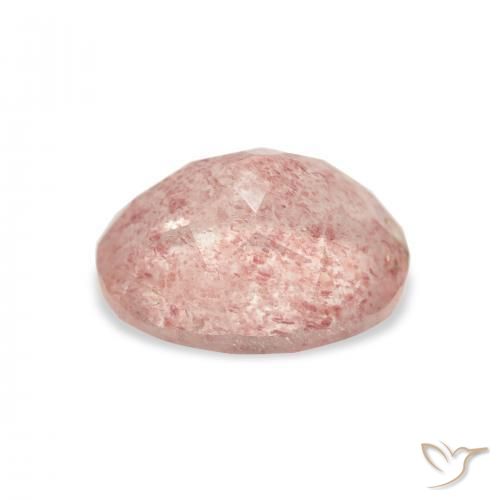 Quartzo Morango Rosa salmão Natural 3.79ct, oval, Transparente