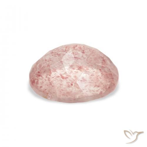 Quartzo Morango Rosa salmão Natural 3.76ct, oval, Transparente