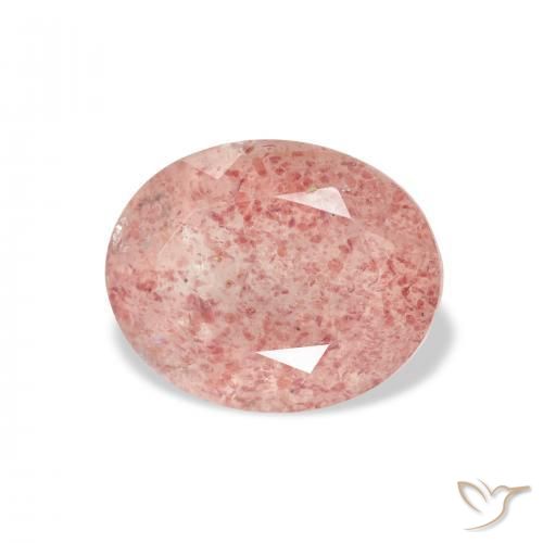 Quartzo Morango Medium Light-Pink Natural 3.58ct, oval, Transparente
