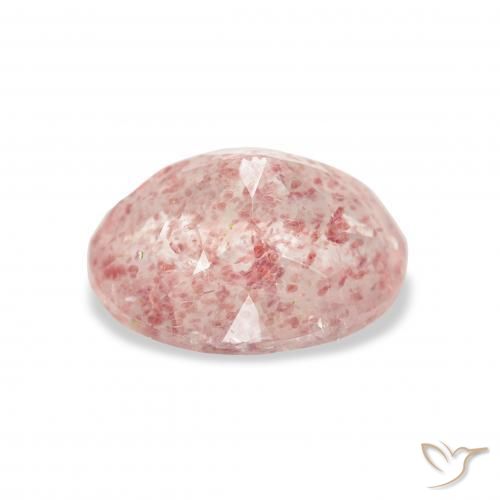 Quartzo Morango Luz rosa Natural 3.65ct, oval, Transparente
