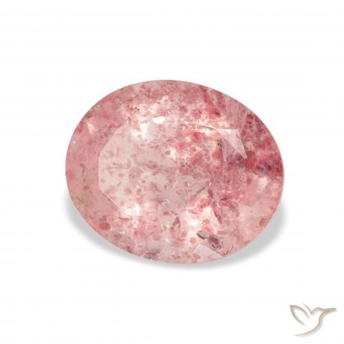 Quartzo Morango Luz rosa Natural 3.50ct, oval, Transparente