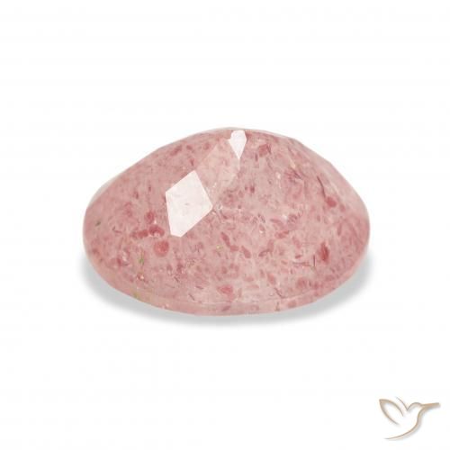 Quartzo Morango Rosa choque claro Natural 3.54ct, oval, Transparente