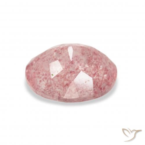 Quartzo Morango Luz rosa Natural 3.41ct, oval, Transparente