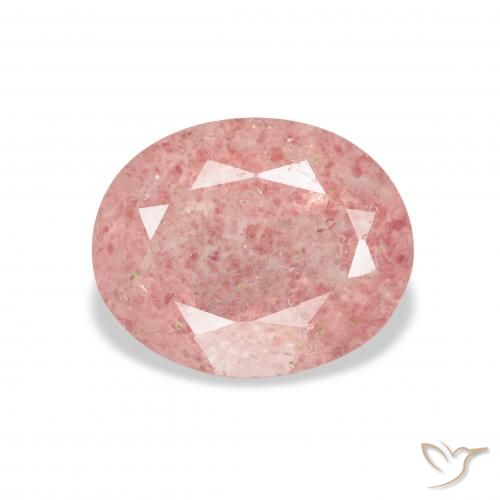 3.37ct Natural Luz rosa Quartzo Morango, oval, Transparente