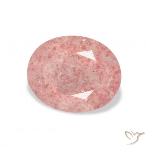 Quartzo Morango Luz rosa Natural 3.37ct, oval, Transparente