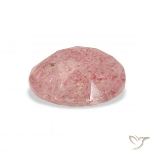 Quartzo Morango Luz rosa Natural 3.37ct, oval, Transparente