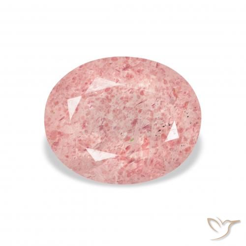 3.54ct Natural Luz rosa Quartzo Morango, oval, Transparente