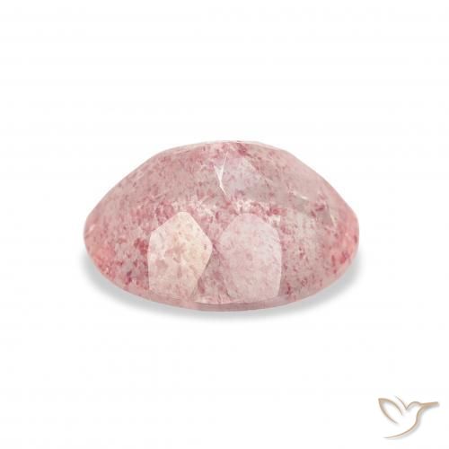 Quartzo Morango Luz rosa Natural 2.95ct, oval, Transparente