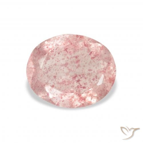 2.78ct Natural Luz rosa Quartzo Morango, oval, Transparente