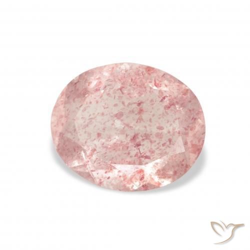 Quartzo Morango Luz rosa Natural 2.78ct, oval, Transparente