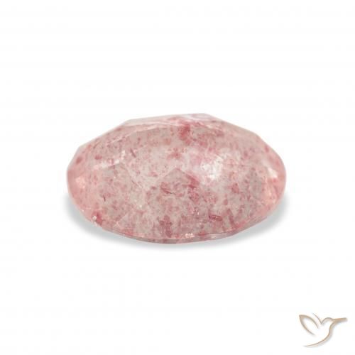 Quartzo Morango Luz rosa Natural 2.78ct, oval, Transparente