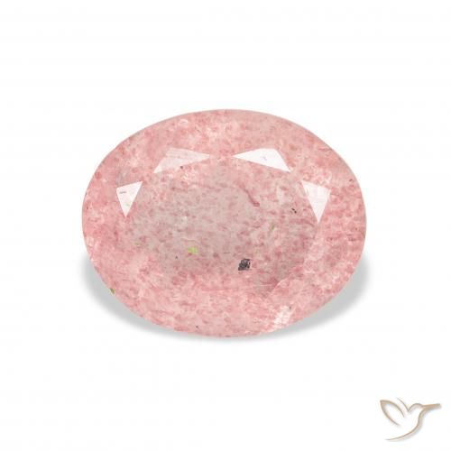 3.47ct Natural Luz rosa Quartzo Morango, oval, Transparente