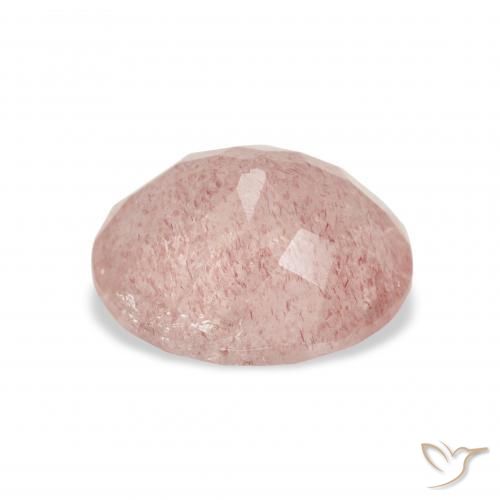 Quartzo Morango rosa médio Natural 3.48ct, oval, Transparente